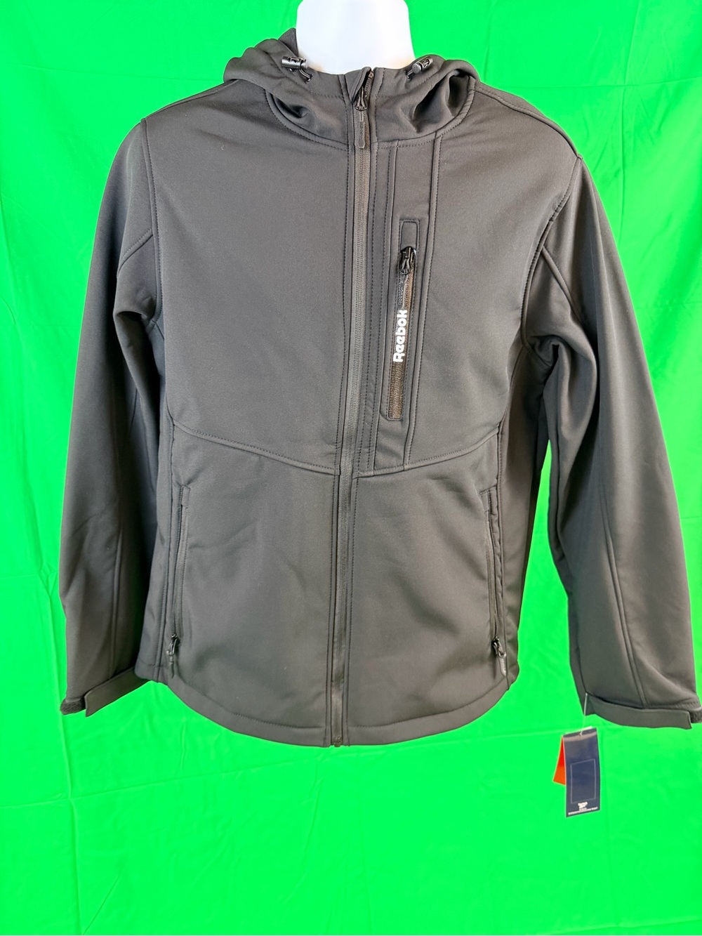 Reebok Men's Black Hooded Performance Jacket